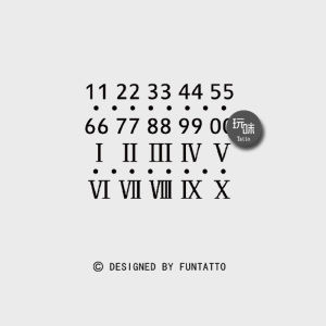 【玩味】|数字|数字纹身贴防水男女持久原宿风罗马数字纹身贴防水
