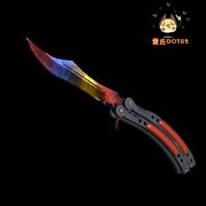 csgo 刀子 皮肤 匕首 蝴蝶刀(★)渐变大理石 崭新出厂