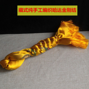 西藏藏式纯手工编织五色五彩车挂哈达金刚结车挂挂件