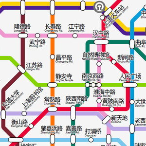 2018年上海最新地铁轨道交通换乘图,办公室家中张贴 上海地铁图