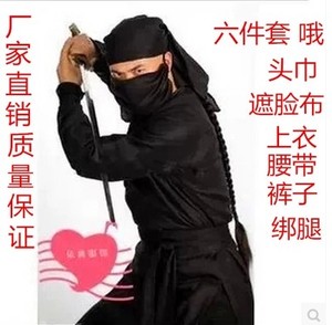 厂家直销古装服装夜行衣黑色忍者刺客服装蒙面黑衣人服装cos古装