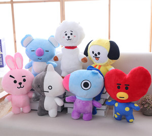 bt21防弹少年团bts站立公仔毛绒 span class=h>玩具 /span>布娃娃玩偶