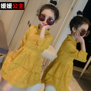 童装2018春装新款女童春季连衣裙女孩长袖裙子中大童洋气公主裙童装