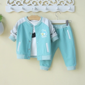 2018新款男宝宝春装棒球服外套装0-1-3岁4男童潮装婴儿时尚潮衣服婴儿衣服