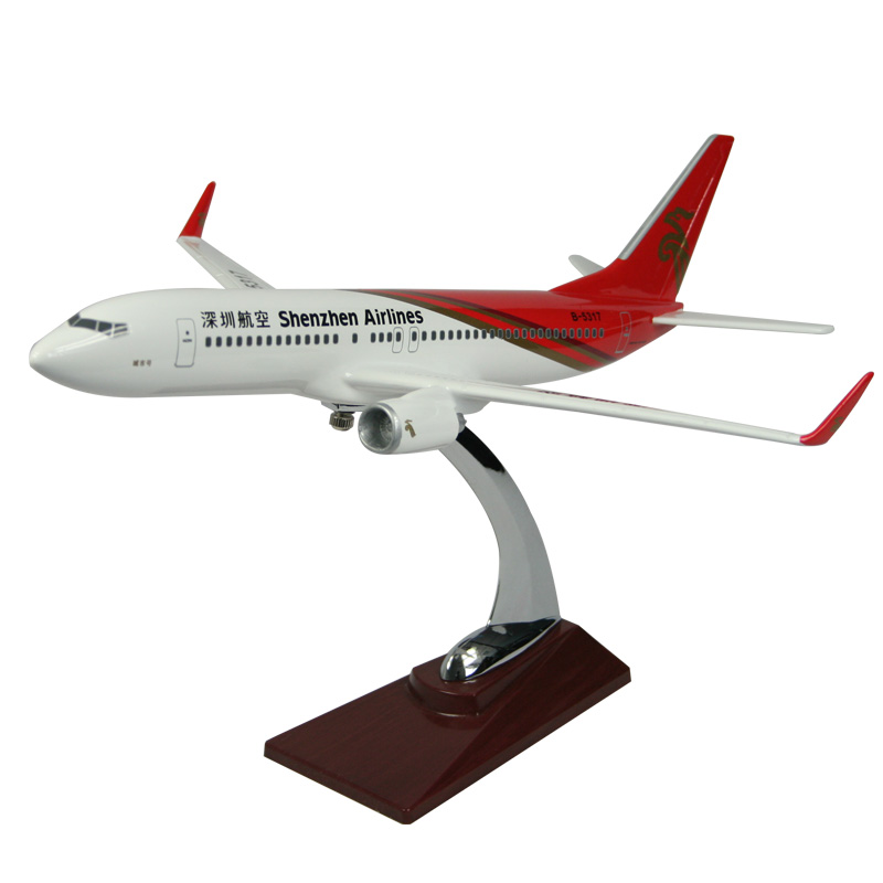 32cm深圳航空波音B737飞机模型客机民航仿真航模摆件礼品