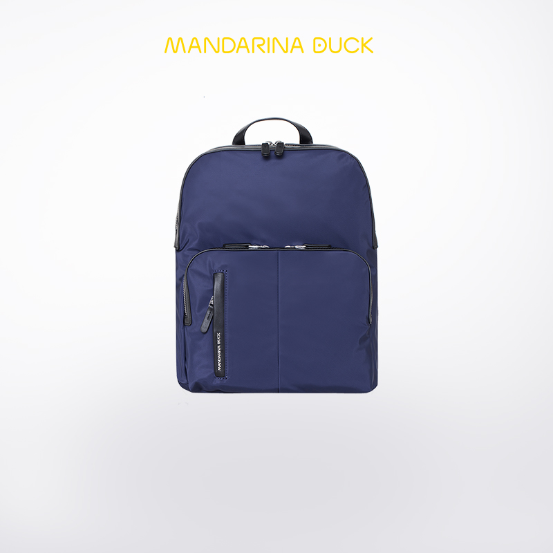 Mandarina duck/意大利鸳鸯时尚休闲旅行双肩背包新款PU材质