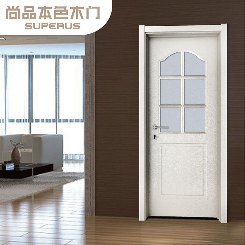 尚品本色木门 卫生间门实木复合套装门厨房门定制木门玻璃门9036