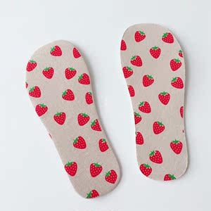胡萝卜派草莓派 儿童可爱满印图案小猪皮鞋垫 舒适吸汗可裁剪