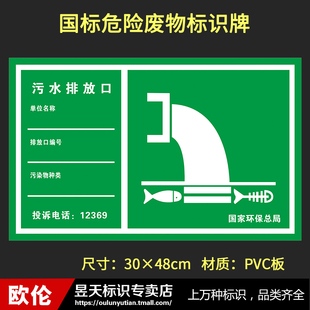 6 已售0件 ￥( 0折) 淘宝 污水废气排污口噪声排放源标志牌/一般固体