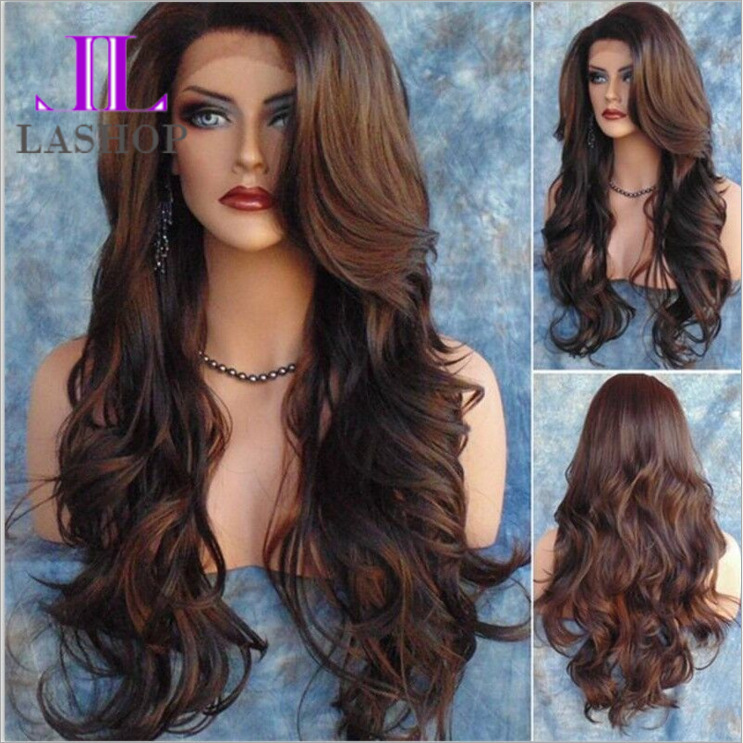 Europe women fashion wig party cosplay long curly hair wigs