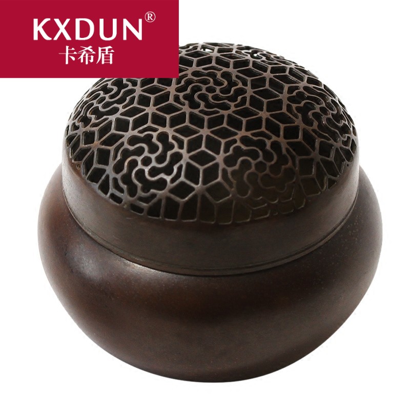 KXDUN/卡希盾家用纯铜镂空迷你暖手炉塔香香炉点香炉小号yy0114