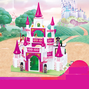 拼装积木塑料拼插女孩儿童益智玩具公主城堡积木玩具