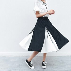 2018夏装新款港味复古chic女学生森系中长款雪纺百褶A字半身裙子半身裙