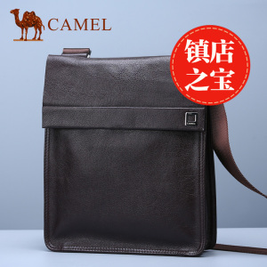 camel 骆驼男包 牛皮男士休闲包单肩包斜挎包男潮包 竖款方形男包男包