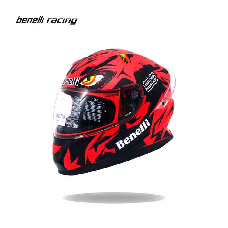 benelli racing摩托车头盔四季男女电动车赛车全盔覆式贝纳利头盔
