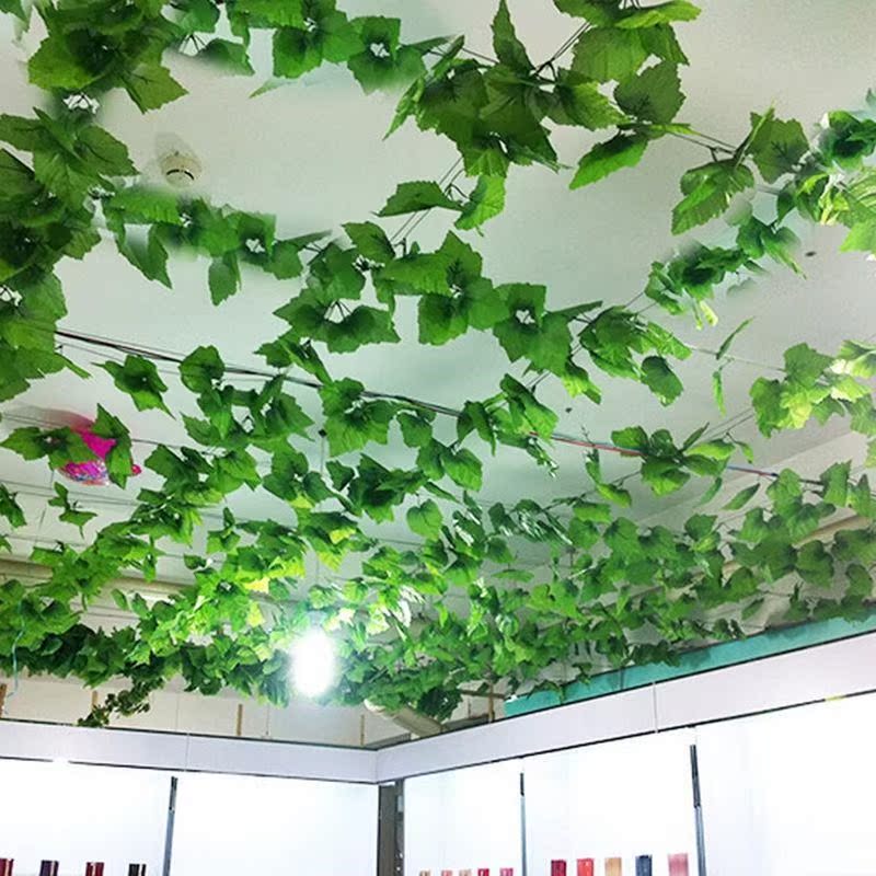 2.2m green ivy leaves artificial plants grape vine fake foli
