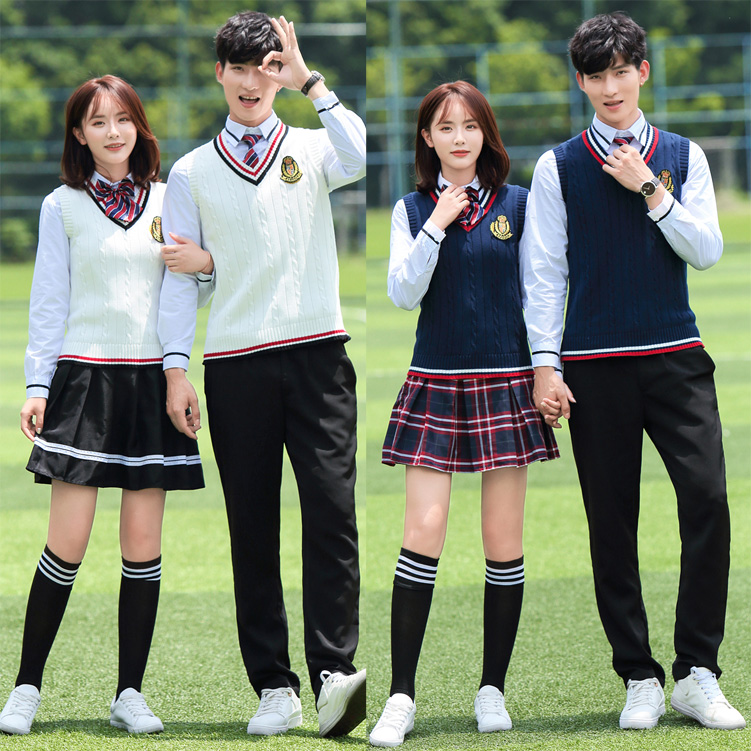 秋冬季英伦学院风校服韩国套装初高中学生演出校园男女班服jk制服
