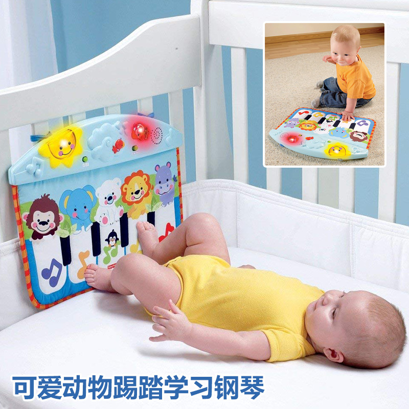 0-2岁小宝宝脚踏钢琴婴儿运动玩具健身器踢踏游戏毯音乐P5334