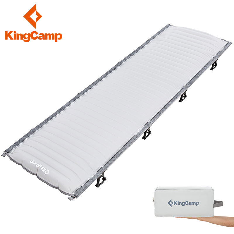 kingcamp户外超轻折叠床充气床面铝合金支架办公室午休床行军床