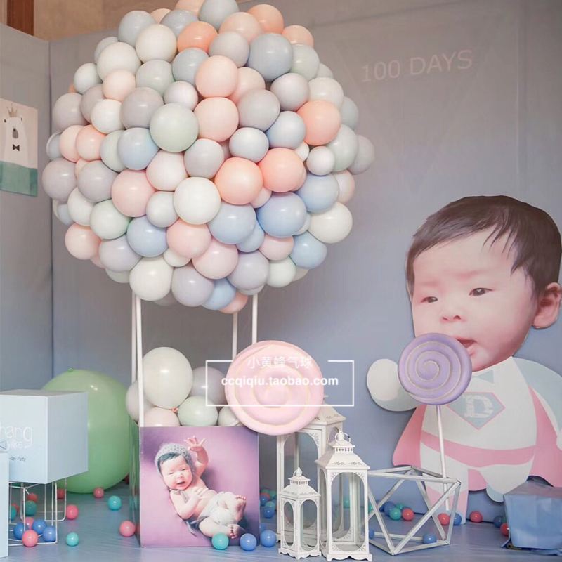 气球布置视频教程不规则热气球造型视频生日派对宝宝宴个性定制