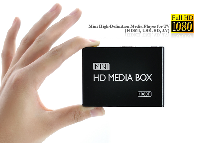 移动硬盘播放器车载1080P多媒体U盘播放盒HDMI高清AV视频广告机
