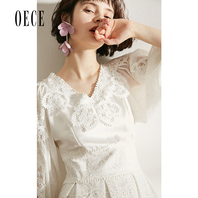 Oece2019春装新款 很仙的法国小众连衣裙女春秋复古裙山本超仙夏