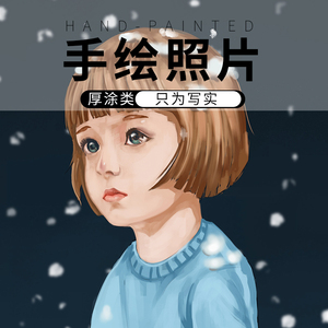 手画图片定制微信手绘卡通风景头像专业软件设计制作相册原创海报