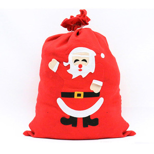 圣诞节装饰用品礼物袋圣诞老人糖果礼袋苹果袋红布袋拉绳束口袋子