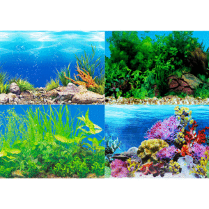 鱼缸背景画3d水族箱背景画高清金鱼缸造景画背景图鱼缸贴纸壁纸