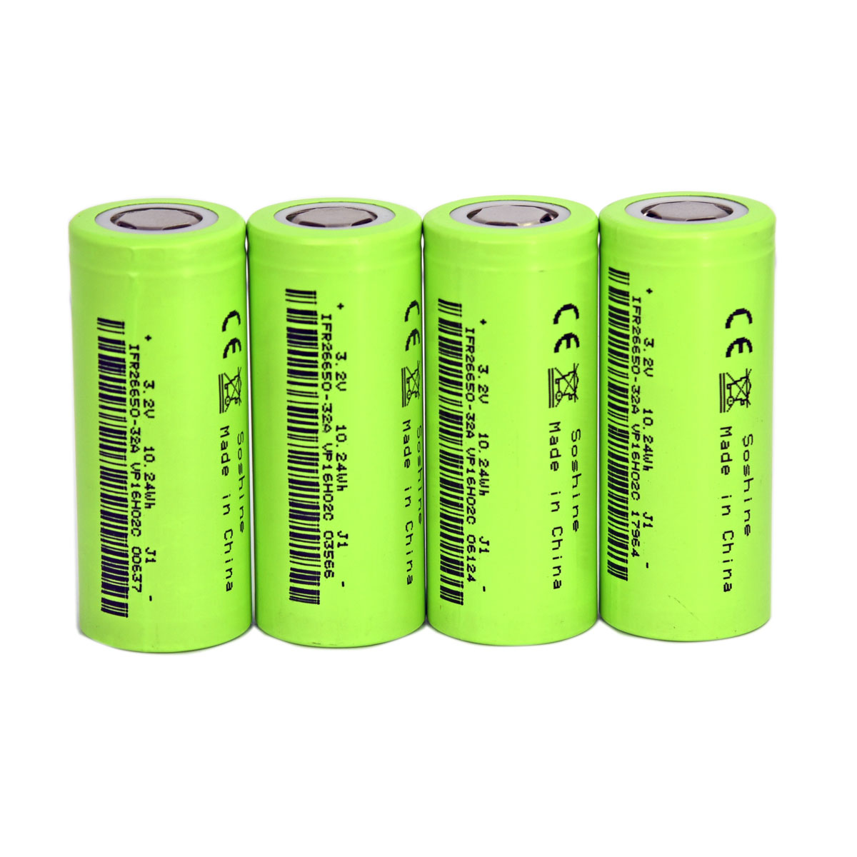 Soshine IFR26650磷酸铁锂3.2V 30A 3200毫安平头充电电池手电筒