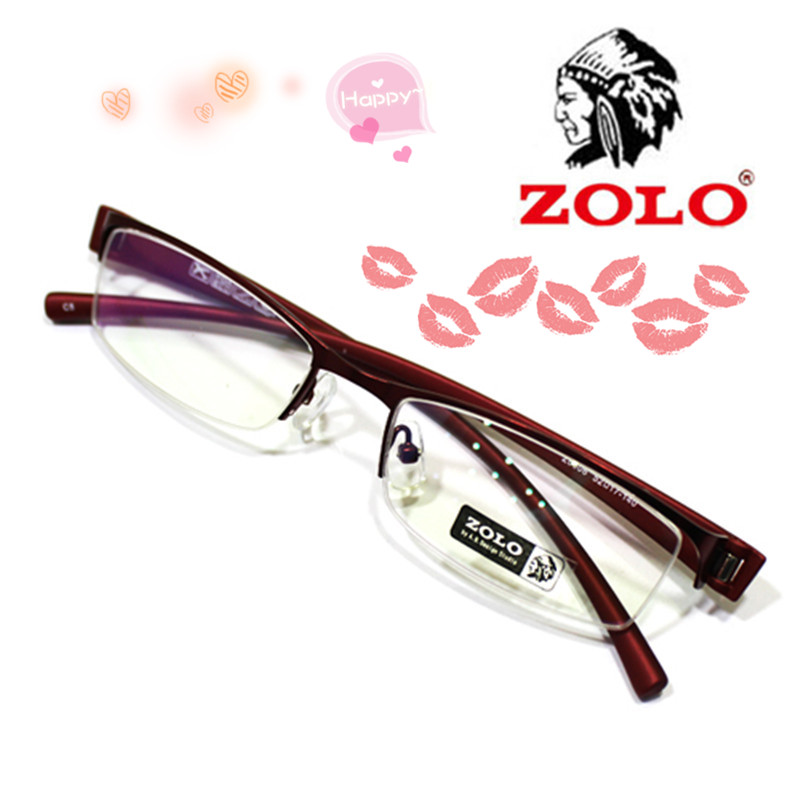 ZOLO佐罗半框近视眼镜框超轻舒适超弹性镜腿男女时尚眼镜架Z6606