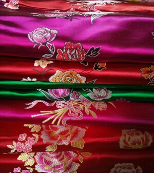 婚庆杭州丝绸被面软缎 绸缎缎子被面结婚七彩织锦缎被面特价包邮