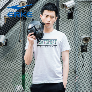 鸿星尔克男T恤2017夏季新品男圆领短袖针织衫休闲透气速干男上衣短袖男