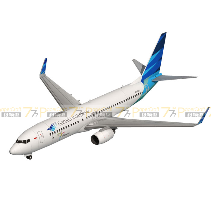 [777纸模型] 波音737-800 印尼鹰航航空 民航客机飞机 1:72 1:100