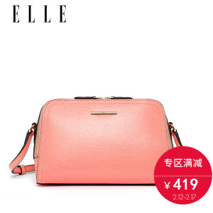 ELLE女包新款单肩包牛皮时尚62116休闲包包斜挎包女手提包小包时尚女包