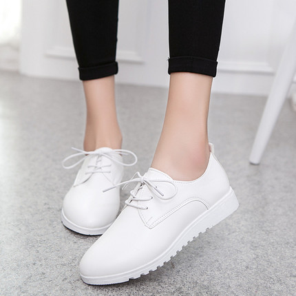 白色单鞋女小皮鞋