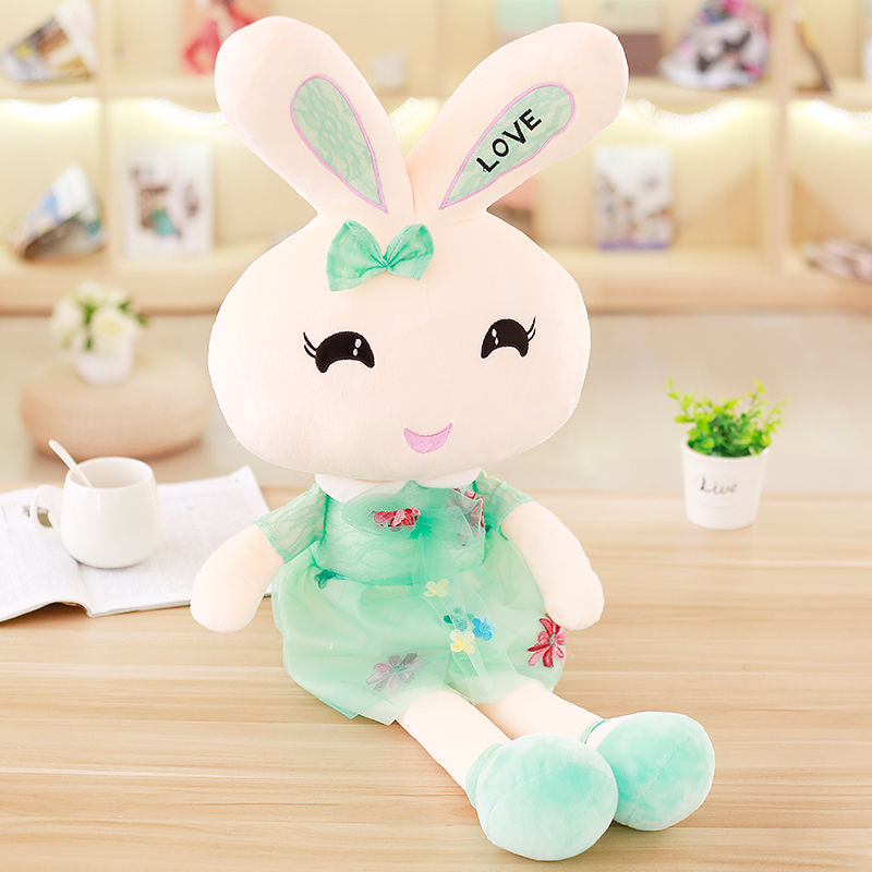 可爱兔子布娃娃小白兔公仔毛绒女孩睡觉抱枕大号儿童玩具生日礼物