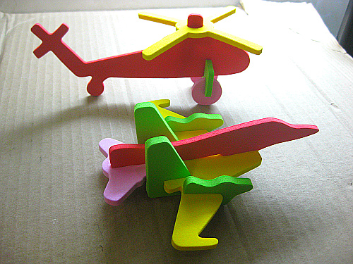 儿童diy自制益智玩具幼儿园手工制作小飞机拼拆装模型拼图材料包