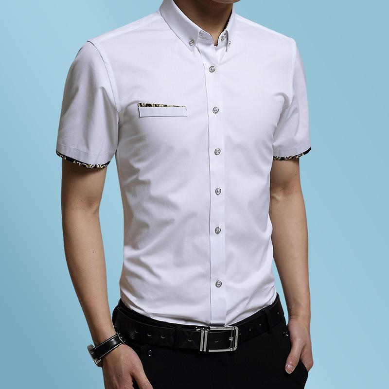 官网VOGTNIKE帝创者短袖衬衫男帝创者夏季韩版时尚休闲修身短袖