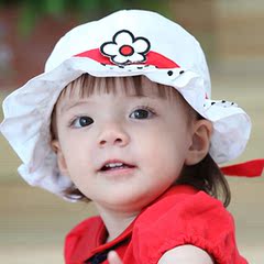 3078公主妈妈春夏秋新款婴儿帽子小花帽子女童盆帽宝宝渔夫帽夏季