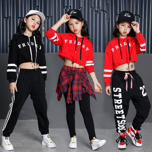 class=h>宽松 /span>嘻哈街舞hiphop上衣儿童露肚子衣服 span class=h