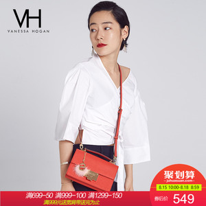 VH女包斜挎包迷你锁扣小方包牛皮夏季明星同款BB包手提包单肩小包手提包女