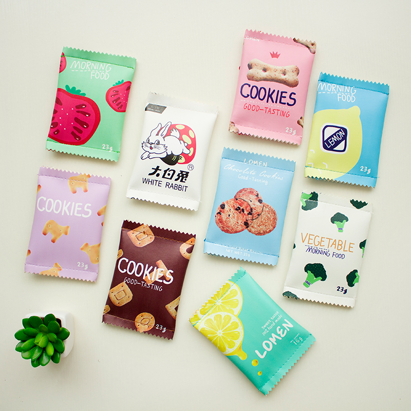 韩国创意趣味零食饼干手拿包可爱零钱包女迷你小包包简约硬币包邮