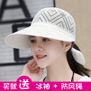 夏季防紫外线帽子女花朵帽镂空大檐凉帽防晒遮阳帽透气遮脸太阳帽遮阳帽