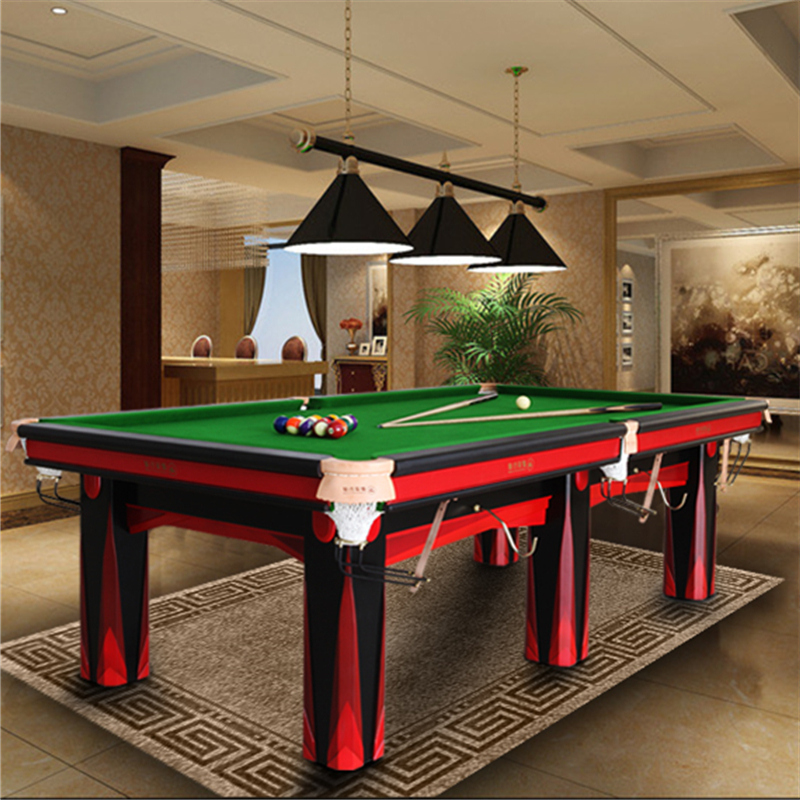 健英台球桌家用黑8八美式标准成人斯诺克桌球台室内中式桌球案205