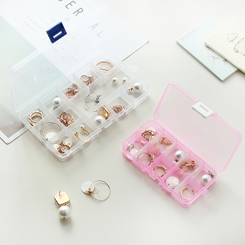 塑料分格透明收纳盒便携迷你分类整理药盒子一周饰品首饰盒小药盒
