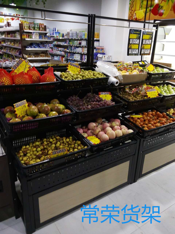 蔬菜架果蔬架超市生鲜货架水果店蔬菜店展示架子加厚加固果蔬货架