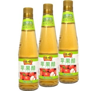 正品包邮 恒顺苹果醋450ml*3瓶 果真醋 苹果果醋饮料原醋泡香蕉醋