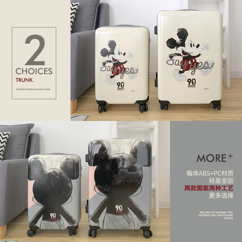 张大奕 2019春季新款迪士尼合作系列手绘Mickey 拉杆箱行李箱