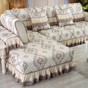 欧式布艺沙发垫简约现代沙发套套装组合全包四季通用防滑客厅定制